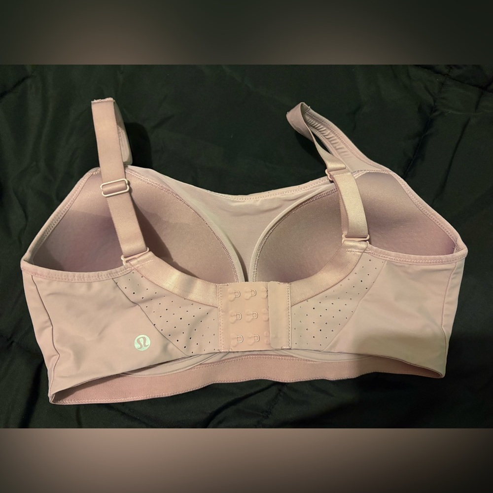 Lululemon Athletica Pink Taupe Run Times Sports Bra Like New Size 34 E - Picture 4 of 6